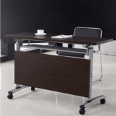 Derby Foldable Wooden Training Desk with Storage and Modesty Panel